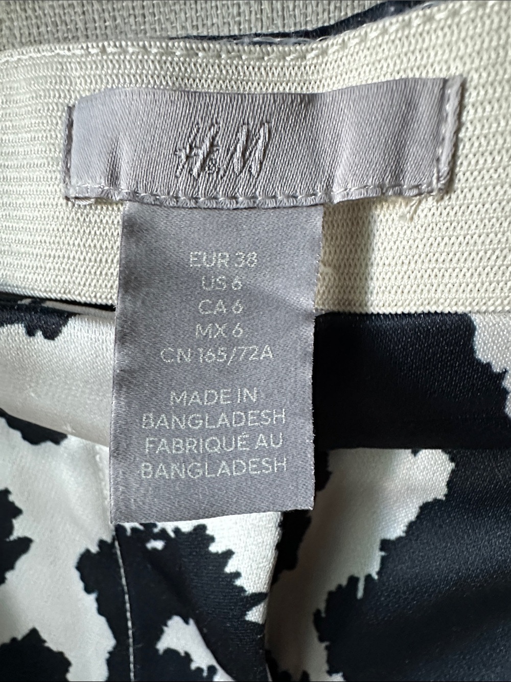 H&M Black & White Animal Print Pull-On Pants - Picture 3 of 5